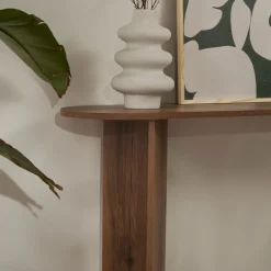 SAM Console ovale en bois L150cm