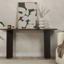 SAM Console ovale en bois L150cm