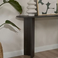 SAM Console ovale en bois L150cm