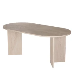 SAM Table à manger 8 personnes effet travertin