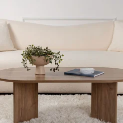 SAM Table basse ovale en bois 119x60cm