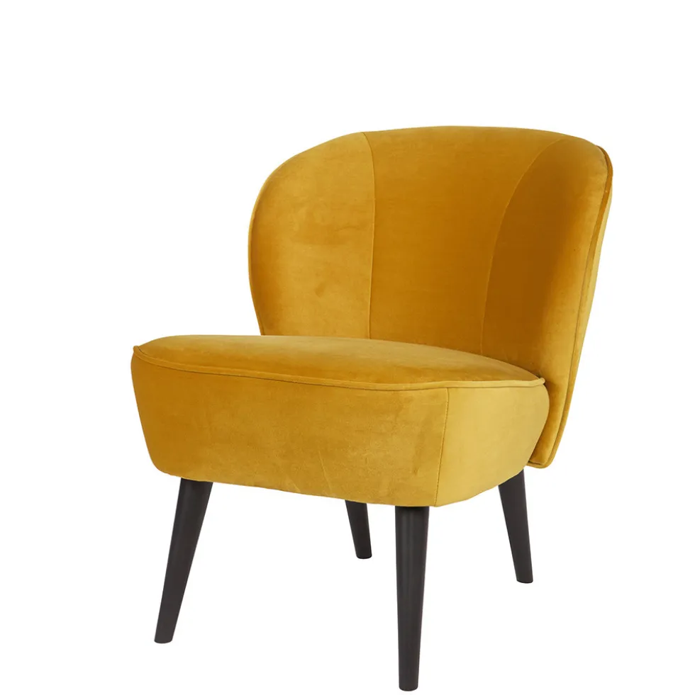 SARA Fauteuil cocktail en velours