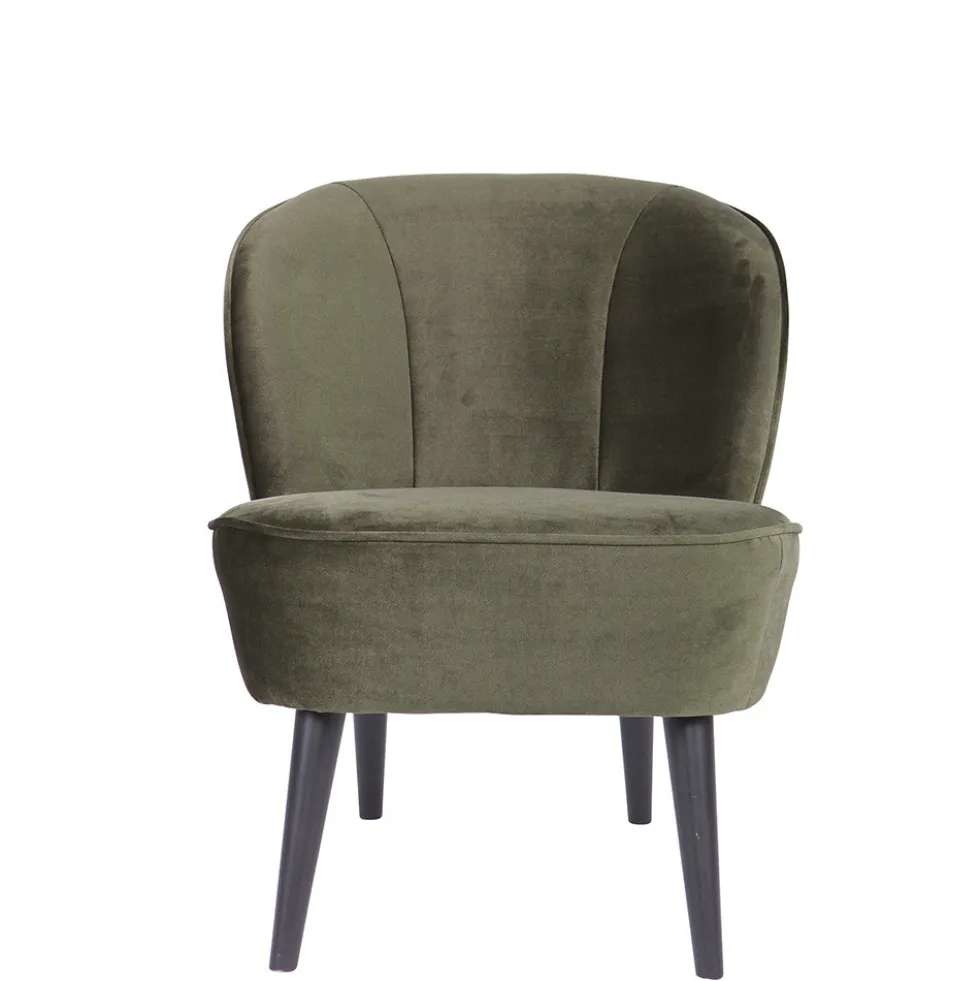 SARA Fauteuil cocktail en velours