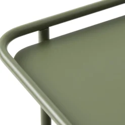 SARANDA Table basse carrée 2 plateaux en métal 75x75cm