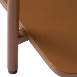 SARANDA Table basse carrée 2 plateaux en métal 75x75cm