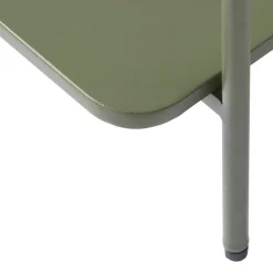 SARANDA Table d'appoint carrée 2 plateaux en métal 45x45cm