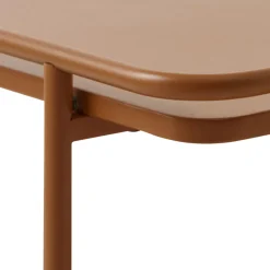 SARANDA Table d'appoint carrée 2 plateaux en métal 45x45cm