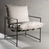 SEDALIA Fauteuil en tissu et métal