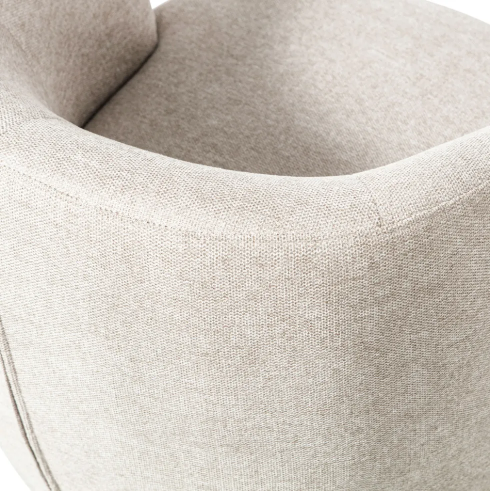SERRA Fauteuil pivotant design en tissu