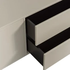 SETTLE DOWN Meuble TV 2 portes, 2 tiroirs en bois L200cm