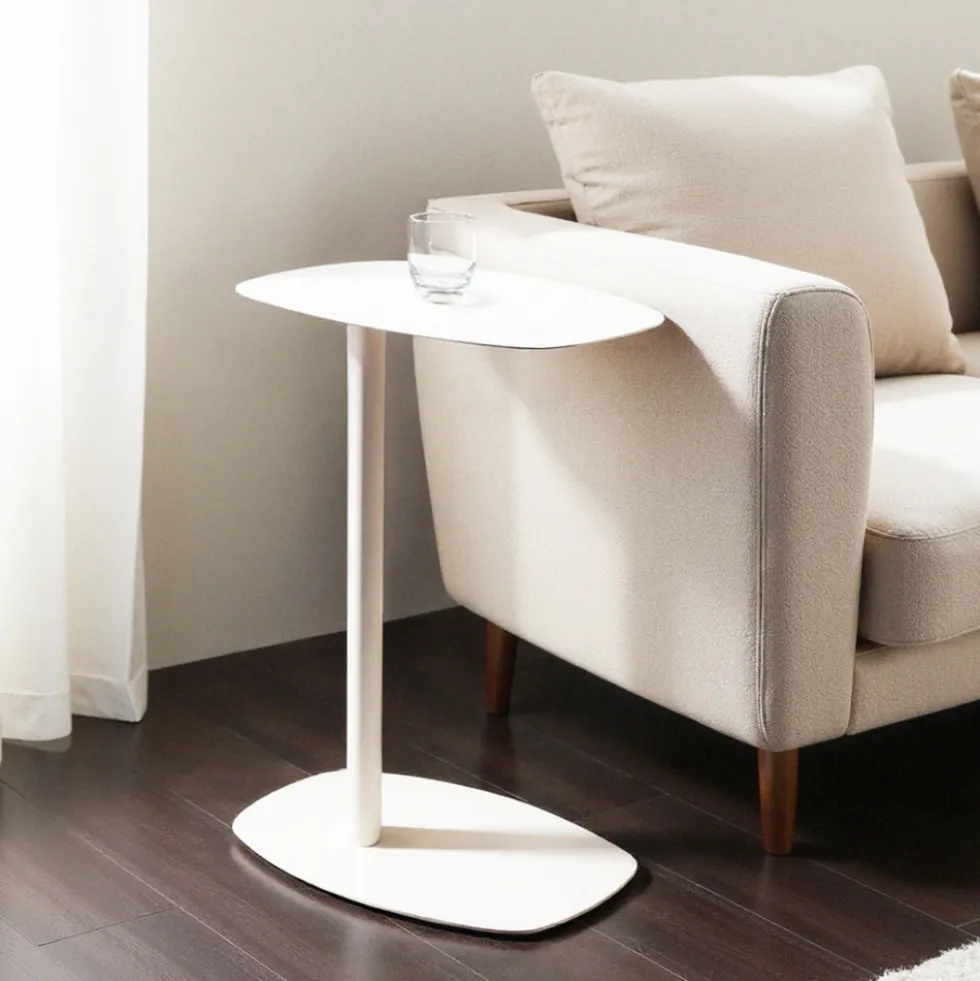 SIDY Table d'appoint en métal H66cm