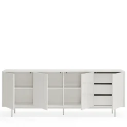 SIERRA Buffet en bois 4 portes 3 tiroirs L211cm