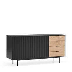 SIERRA Buffet en bois 2 portes 4 tiroirs L159,2cm