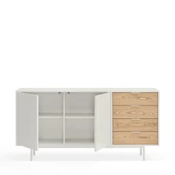 SIERRA Buffet en bois 2 portes 4 tiroirs L159,2cm