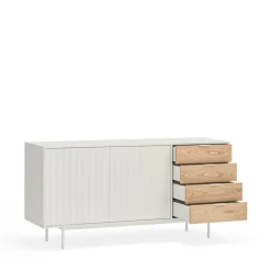SIERRA Buffet en bois 2 portes 4 tiroirs L159,2cm