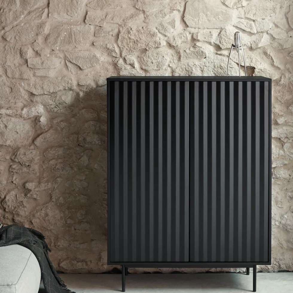 SIERRA Buffet haut en bois 2 portes 2 tiroirs