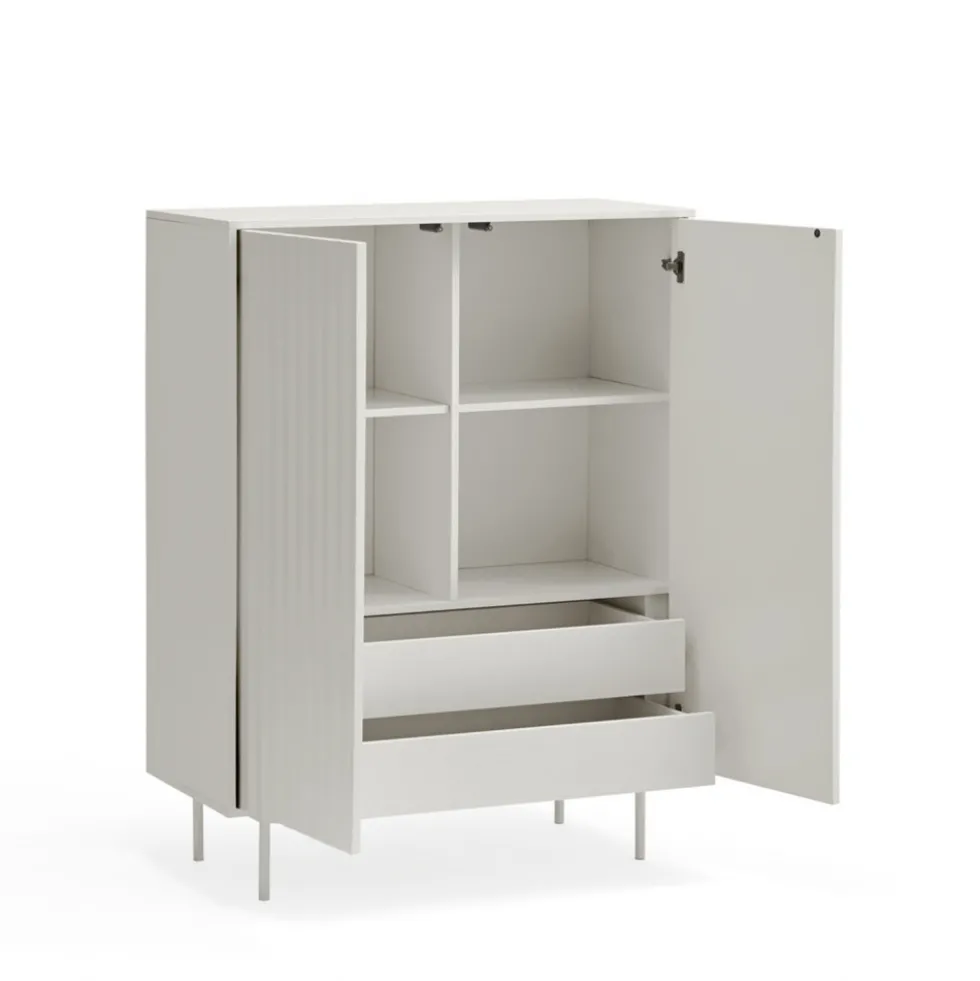 SIERRA Buffet haut en bois 2 portes 2 tiroirs