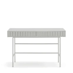 SIERRA Bureau 2 tiroirs en bois et métal L120cm