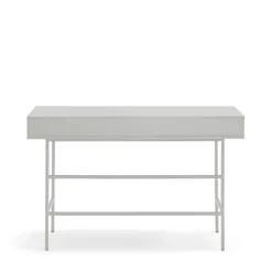 SIERRA Bureau 2 tiroirs en bois et métal L120cm