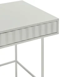 SIERRA Bureau 2 tiroirs en bois et métal L120cm