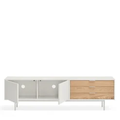 SIERRA Meuble TV 2 portes, 3 tiroirs en bois L180cm