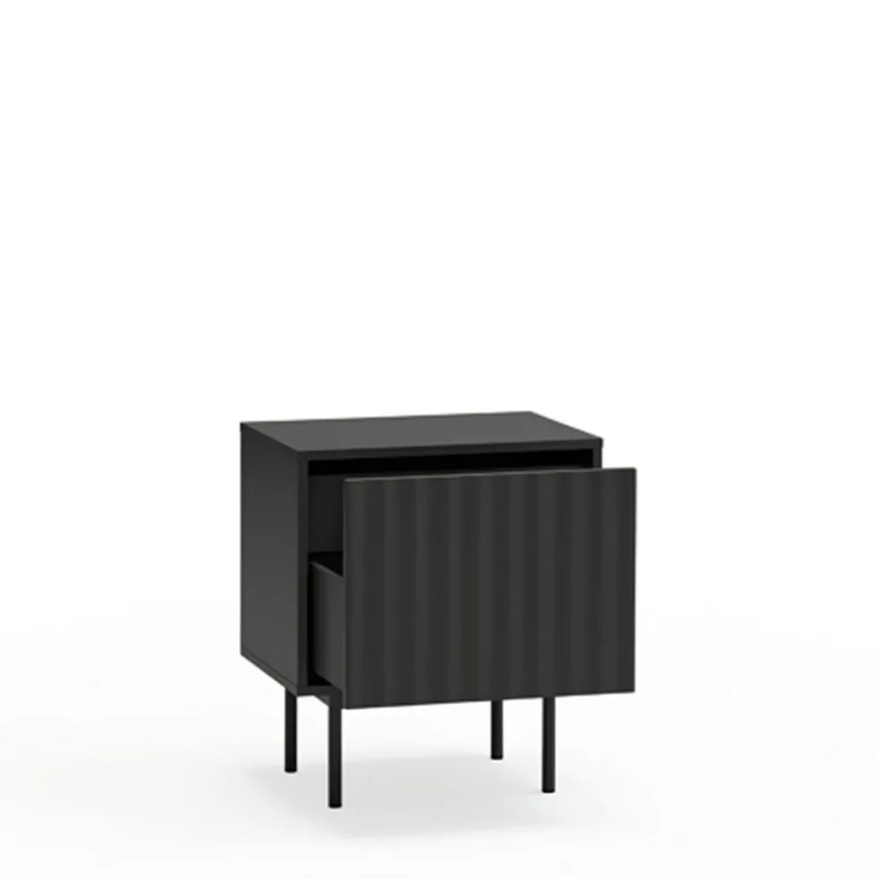SIERRA Table de chevet 1 porte 2 tiroirs en bois