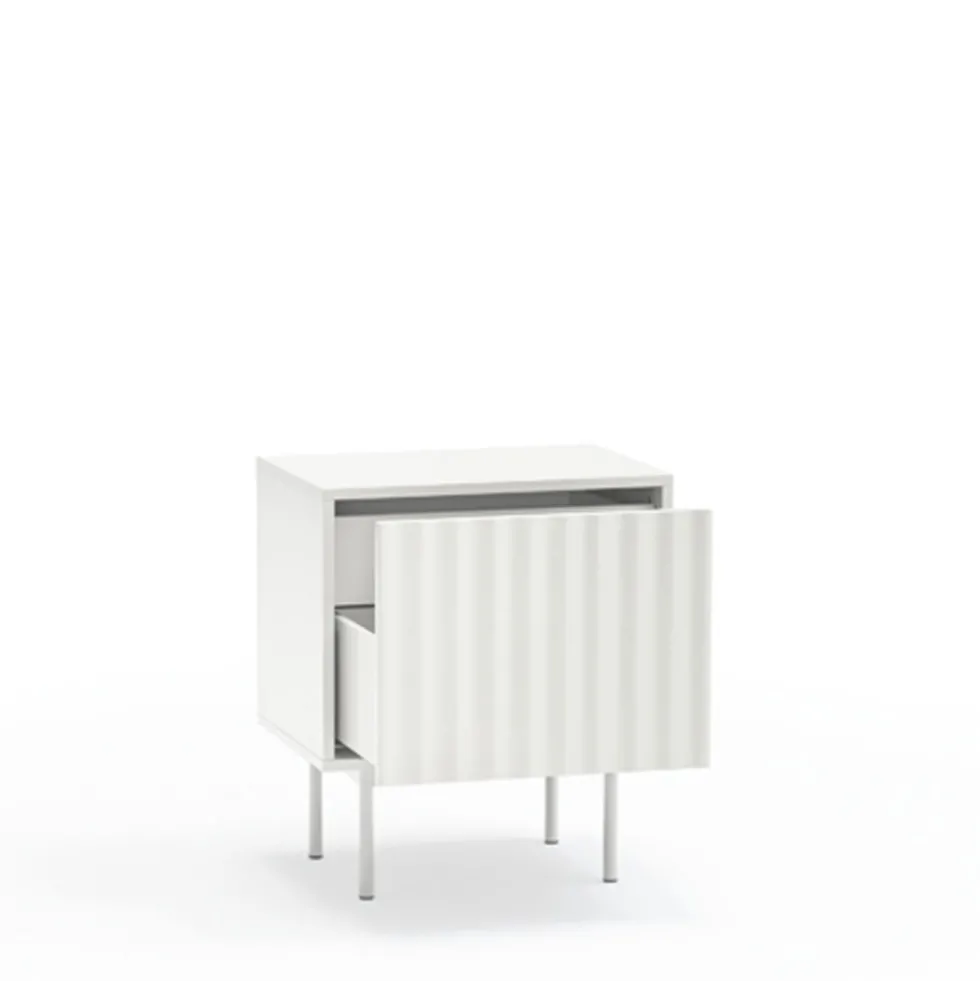 SIERRA Table de chevet 1 porte 2 tiroirs en bois