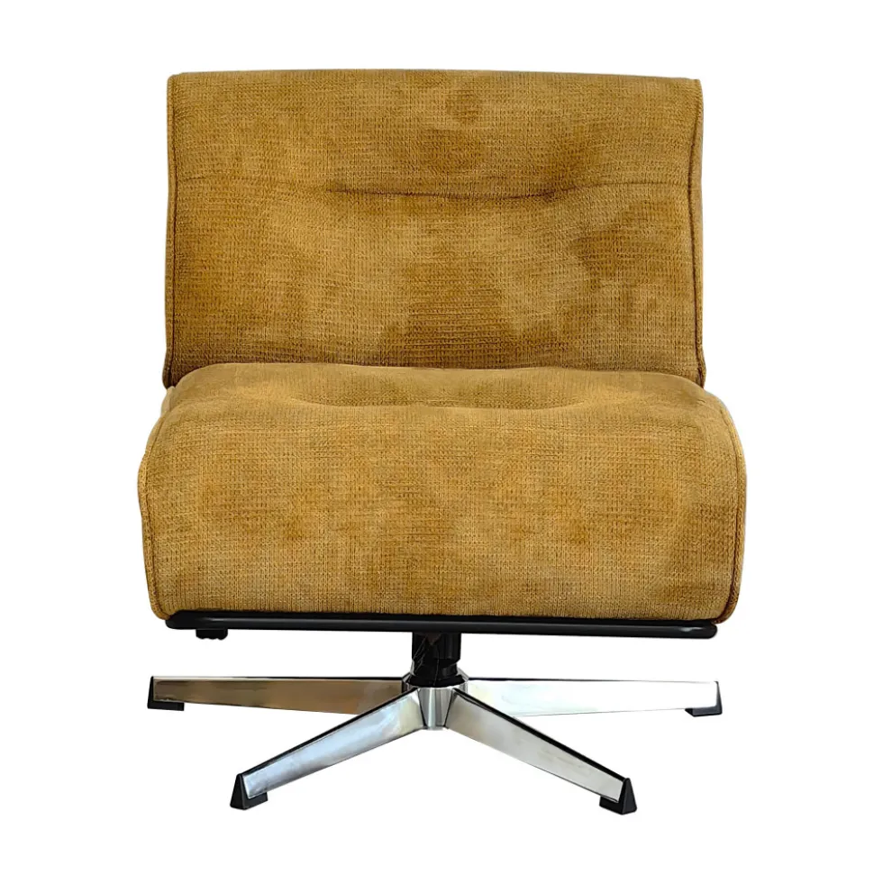 SIMON Fauteuil pivotant en tissu chenille pied étoile