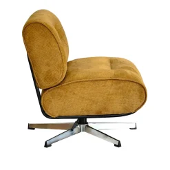 SIMON Fauteuil pivotant en tissu chenille pied étoile