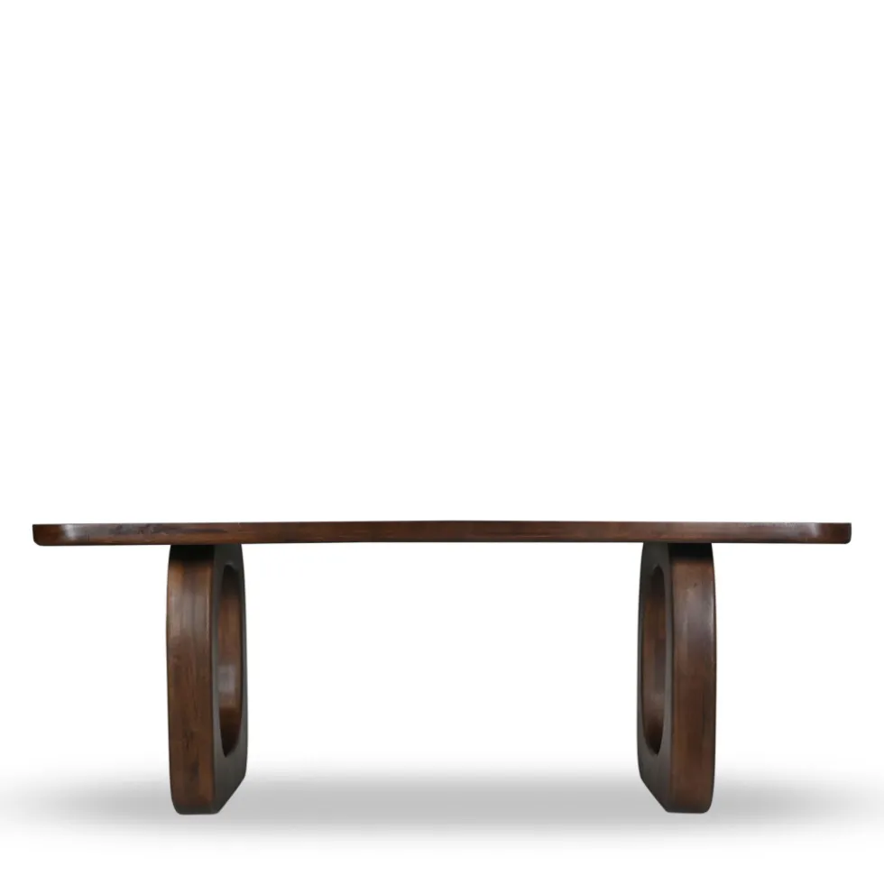 SINJAI Table à manger 8 personnes en bois massif