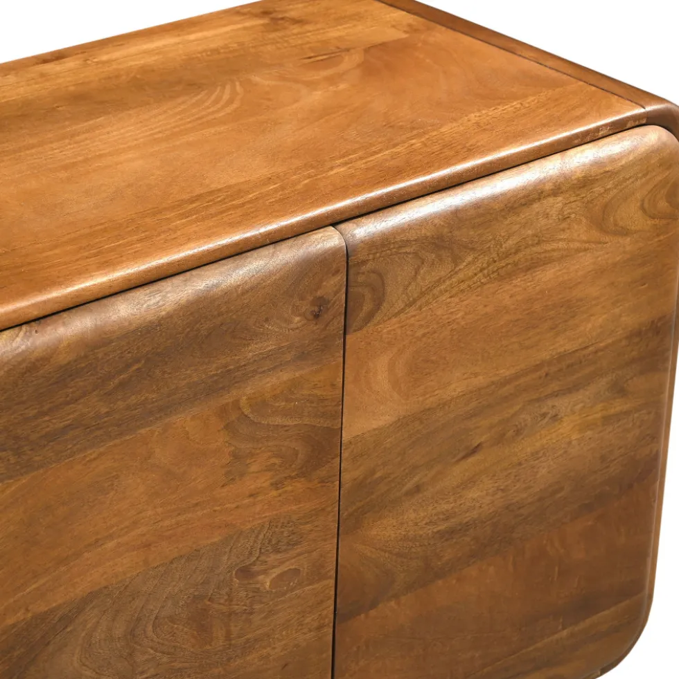 SIRA Buffet 4 portes en bois massif L160cm