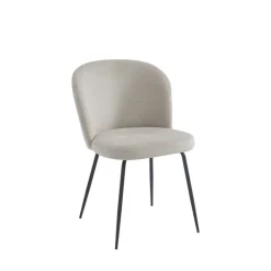 SITTO Lot de 2 chaises en tissu et métal