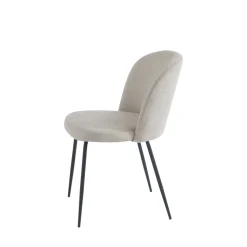 SITTO Lot de 2 chaises en tissu et métal