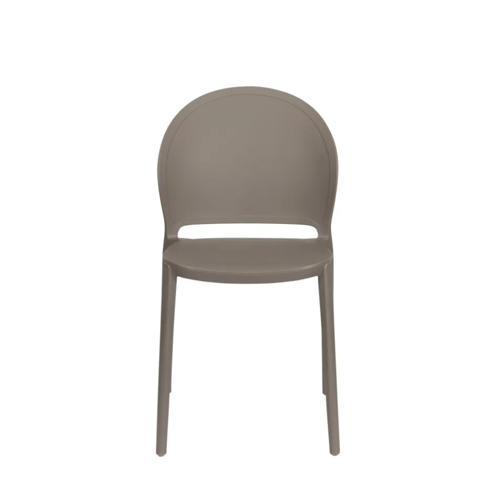 SJOERD Lot de 4 chaises intérieur et extérieur en plastique