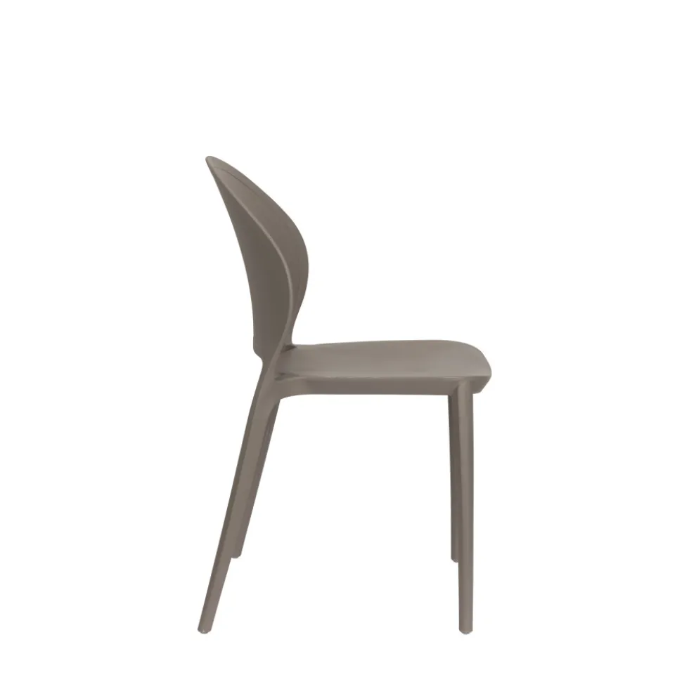 SJOERD Lot de 4 chaises intérieur et extérieur en plastique