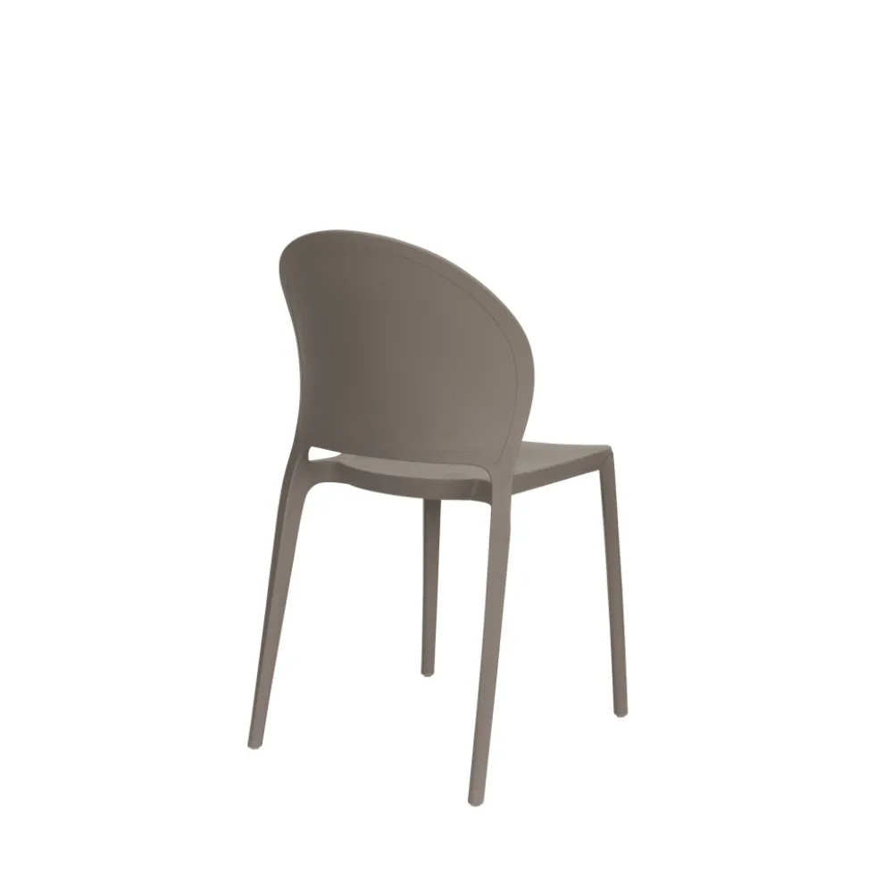 SJOERD Lot de 4 chaises intérieur et extérieur en plastique