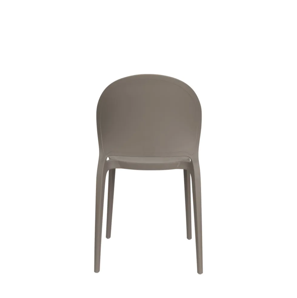 SJOERD Lot de 4 chaises intérieur et extérieur en plastique