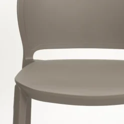 SJOERD Lot de 4 chaises intérieur et extérieur en plastique