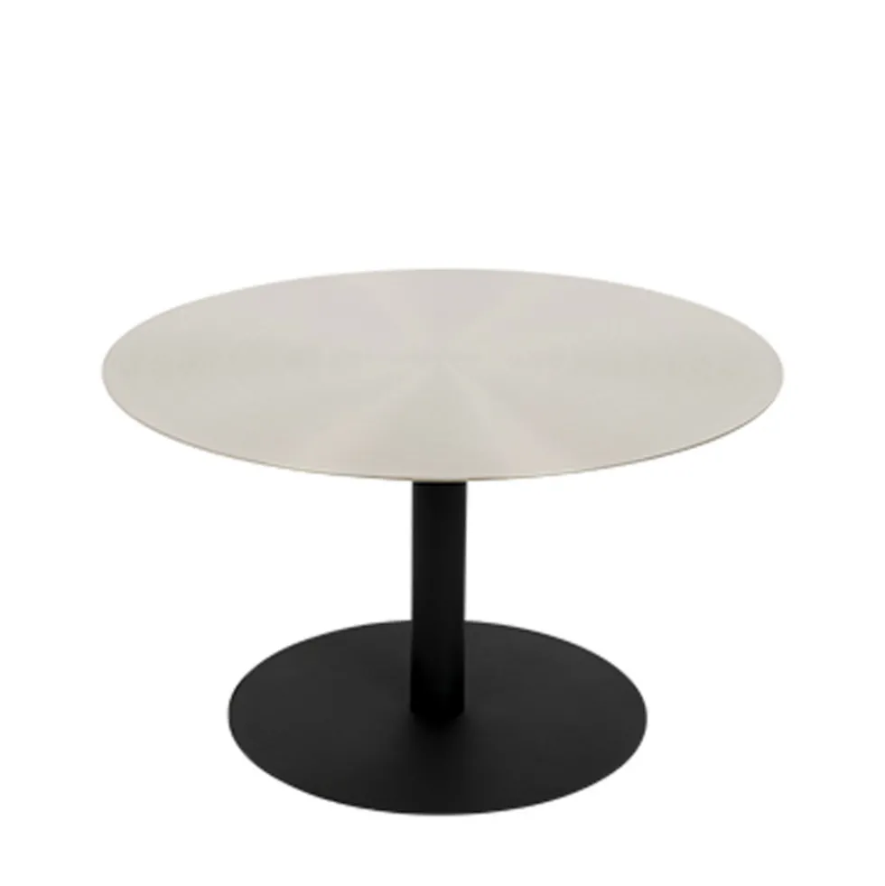 SNOW Table basse ronde en métal brossé ø60cm