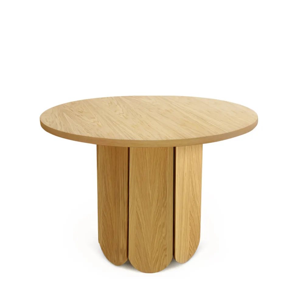 SOFT Table à manger 4 personnes ronde en bois