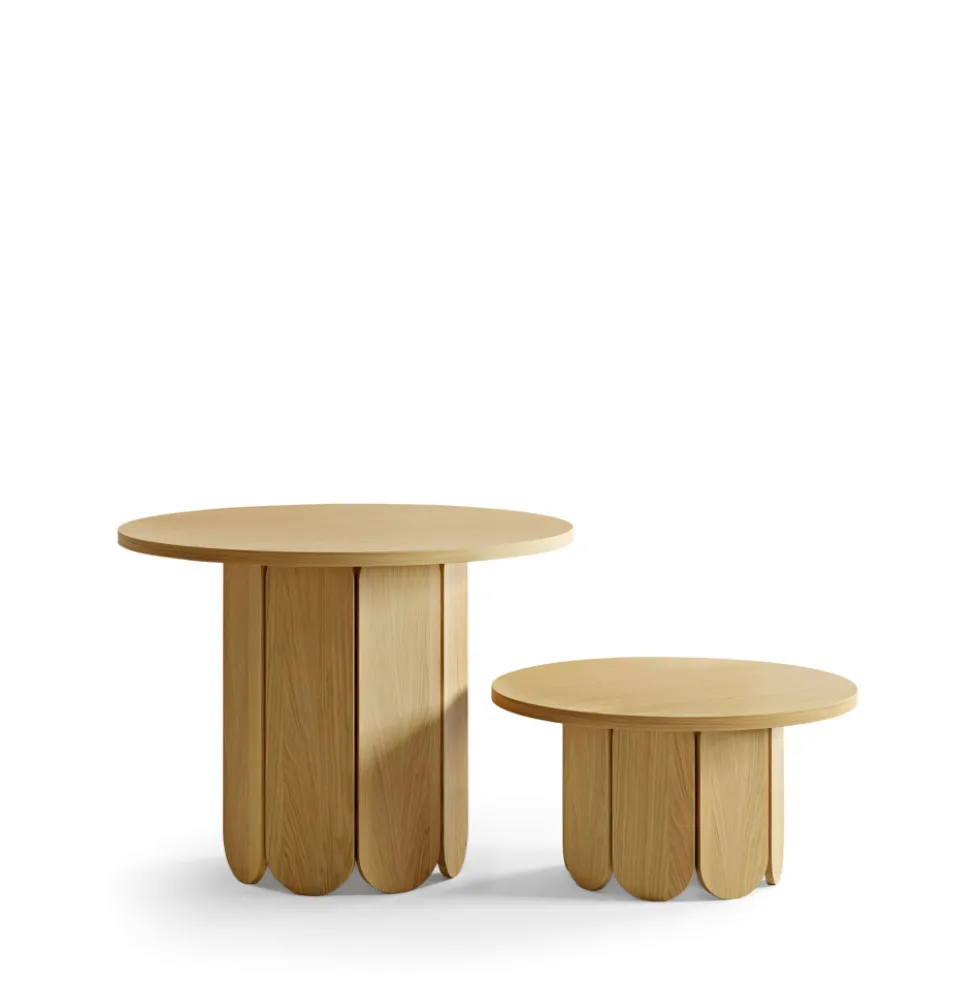 SOFT Table à manger 4 personnes ronde en bois