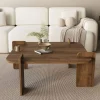 SOLENI Table basse en bois 90x90cm