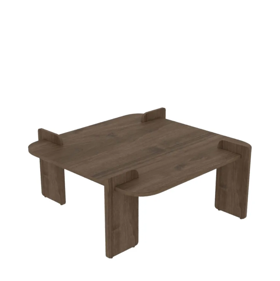 SOLENI Table basse en bois 90x90cm
