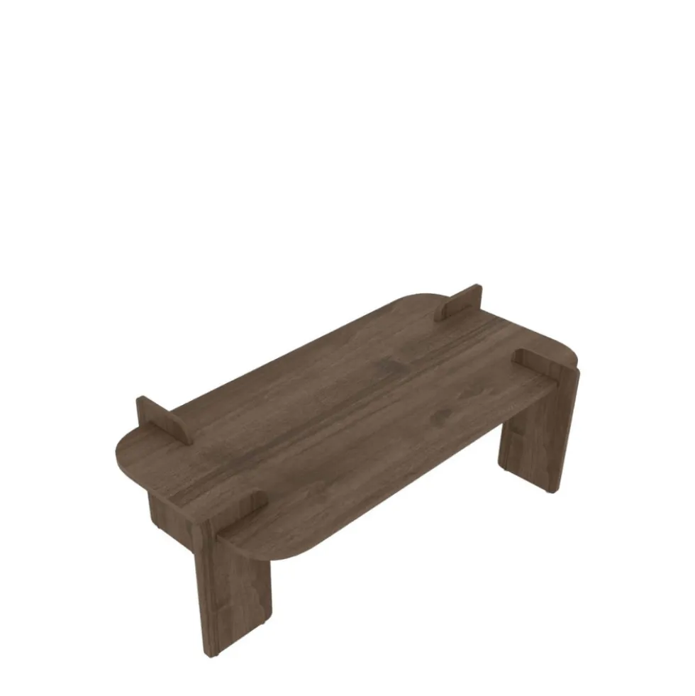 SOLENI Table basse en bois 120x60cm