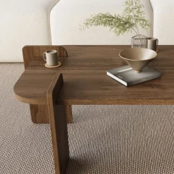 SOLENI Table basse en bois 120x60cm