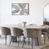 SOLVA Table à manger 10 personnes ovale en bois