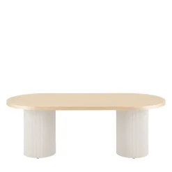 SOLVA Table à manger 10 personnes ovale en bois
