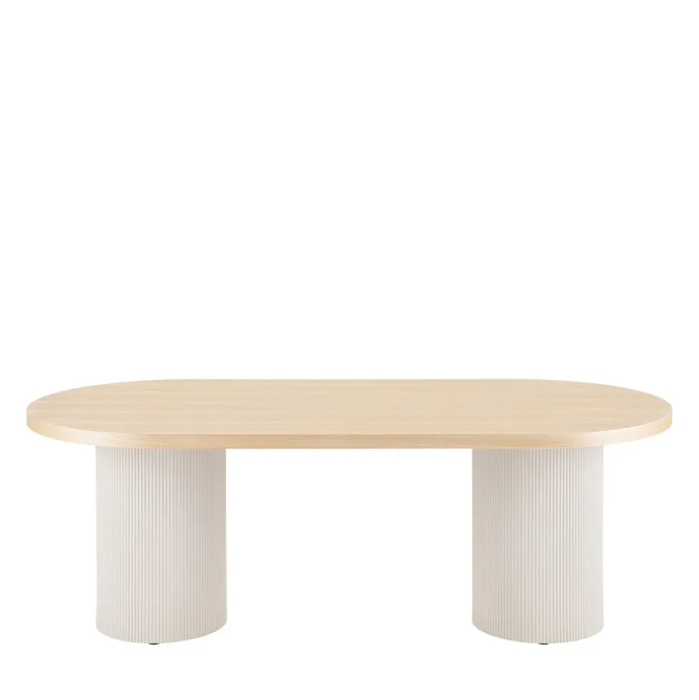SOLVA Table à manger 10 personnes ovale en bois