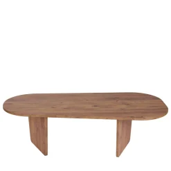 SOMA Table basse ovale en bois 130x65cm