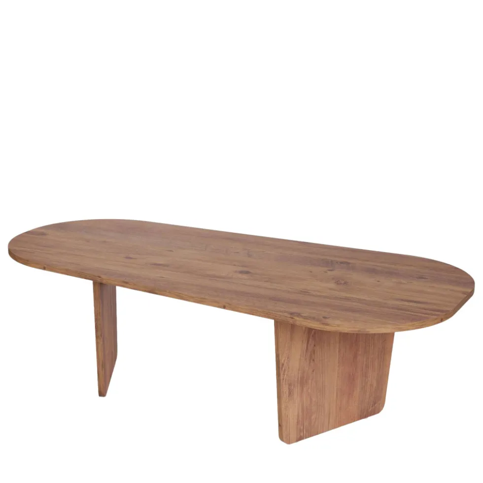 SOMA Table basse ovale en bois 130x65cm